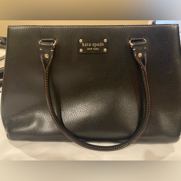 Kate Spade Black Leather Tote Bag - Picture 3 of 12